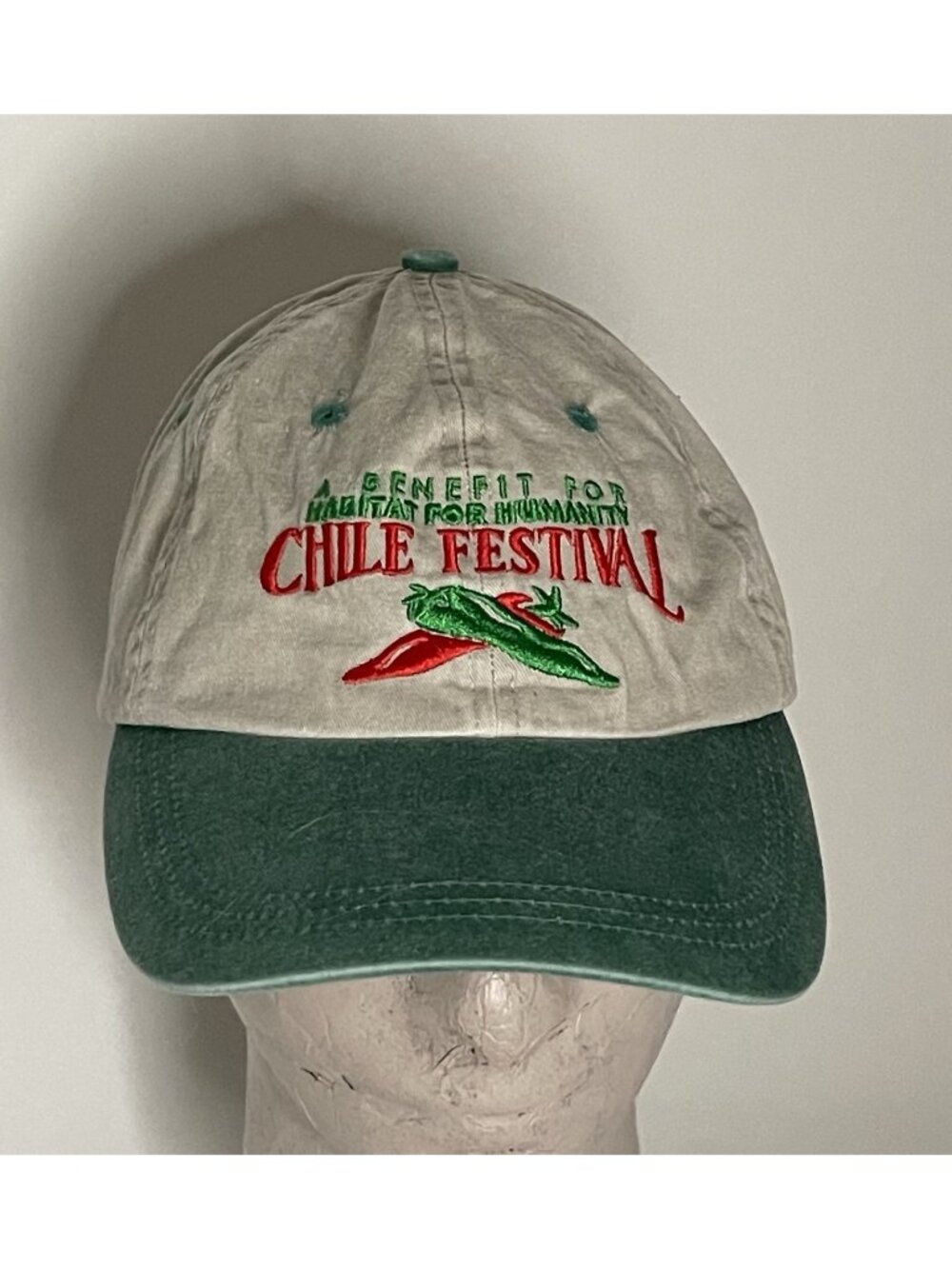 Vintage Albuquerque Chile Festival Hat Red Green Habitat Humanity NM Cap Luna